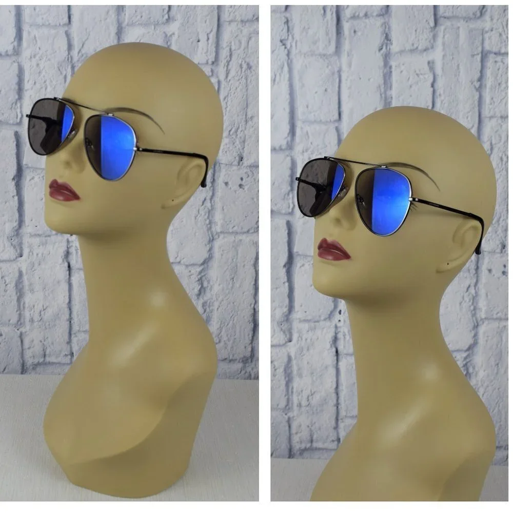 NWT Lucky Brand Capitola Aviator Sunglasses Blue